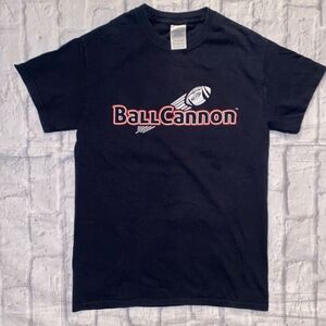 Gilden men S 100% cotton short sleeve Crewneck ball cannon t-shirt black